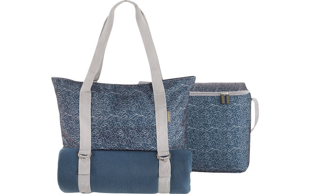 Meori Multiset 3in1 Tasche, Picknickdecke & Kühltasche blau