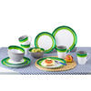 Melamine tableware set green line 16 pcs