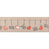 Arisol Teppich-Läufer Herzmotiv beige