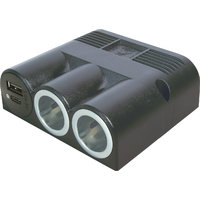 Surface-mounted triple socket outlet EV with Power USB-C/A double socket outlet