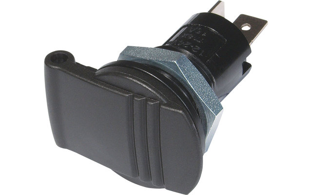 Toma de corriente estándar incorporada DIN 16A con placa de montaje y tapa EV