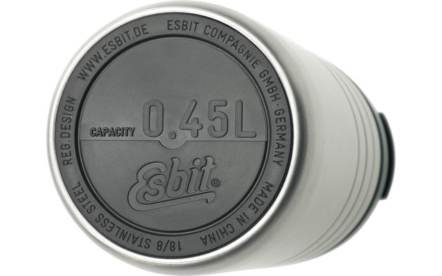Esbit MAJORIS thermo mug with click closure 450 ml silver