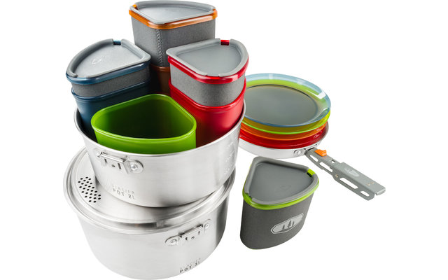GSI Glacier Stainless Camper Cook Set incl. Packing Bag
