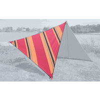 Bent Sonnensegel / Tarp Canvas Allover Set inklusive Stahlaufstellstange Oriental stripe cherry / zipper black