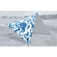 Bent Sonnensegel / Tarp Canvas Allover Set inklusive Stahlaufstellstange New Zealand octupus print / zipper black