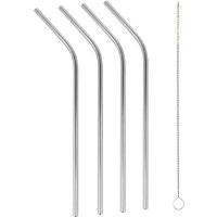 Metaltex Edelstahl Trinkhalm-Set inkl. Reinigungsbürste 4 tlg.