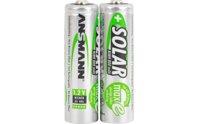 Ansmann Solar Mignon AA 800 mAh NiMH rechargeable battery Rechargeable (pack of 2)