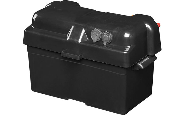 Box batteria V02 con presa USB, presa 12V e voltmetro IP44