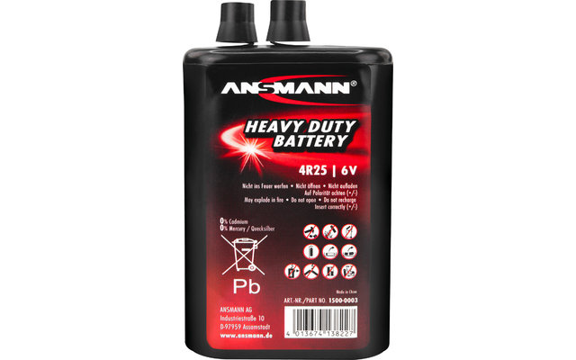 Ansmann 9,000 mAh zinc-carbon battery 4R25 6 V