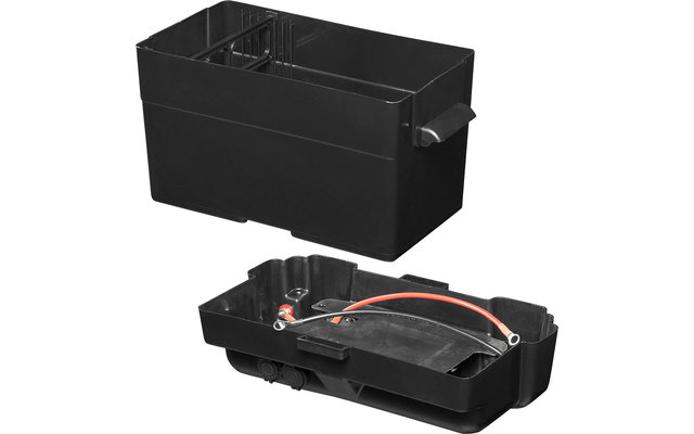 Battery box V02 with USB socket, 12V socket & voltmeter IP44