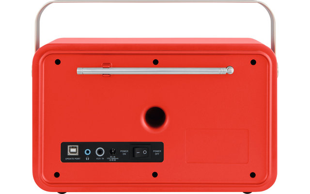 TechniSat Nordmende DAB+ Transita 120 radio digitale in look retrò con batteria 24 ore Red