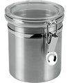 Metaltex Edelstahl Vorratsdose mit transparentem Deckel 700 ml