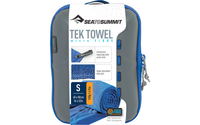 Sea to Summit TEK Terrycloth Microfibre Towel Small Cobalt Blue