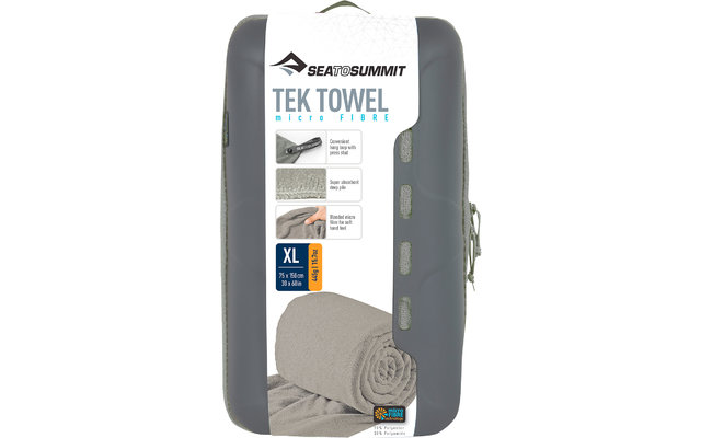 Sea to Summit TEK Terrycloth Microfibre Towel X-Large Grey