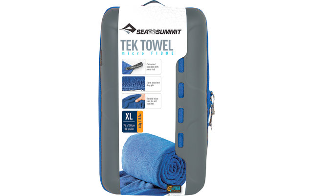 Sea to Summit TEK Terrycloth Microfiber Handdoek X-Large Kobaltblauw