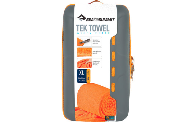 Sea to Summit TEK Terrycloth Microfibre Towel X-Large Orange