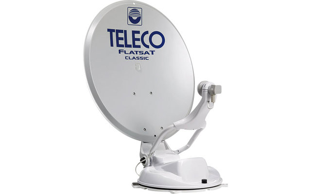 Sistema de satélite totalmente automático Teleco FlatSat Classic BT 50 con panel de control