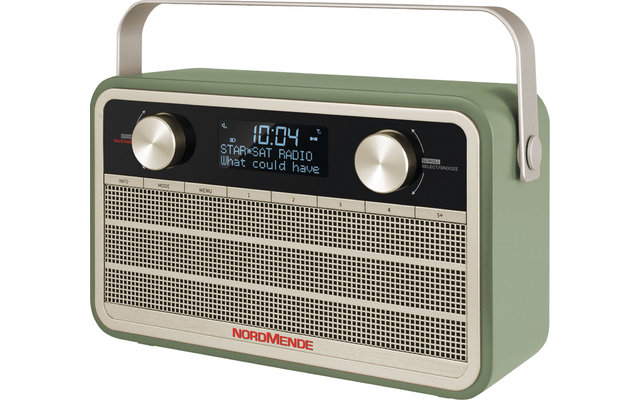 TechniSat Nordmende DAB+ Transita 120 digital radio in retro look with 24-hour battery Green