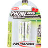 Ansmann Phone Mignon AA 800 mAh NiMH Akkubatterie Wiederaufladbar (2er Pack)‌