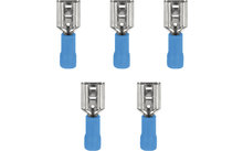 InnTec flat receptacles blue 6.3 mm (set of 5)