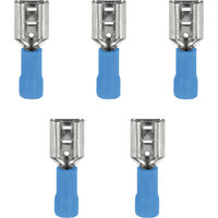 InnTec Flachsteckh&uuml;lsen Blau 6,3 mm (5er Set)