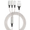 Berger 3-in-1 USB-Ladekabel zu Micro-USB / Lightning / USB-C 1,2 m