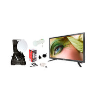 Opticum Travel TV Camping Set EasyFind Satellite Antenna with 24" Television