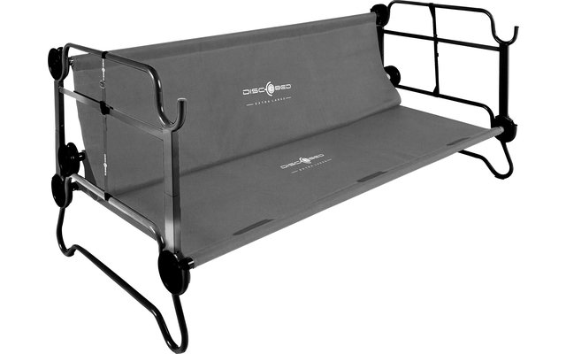 Disc-O-Bed Stockbett mit Seitentaschen XL Anthrazit