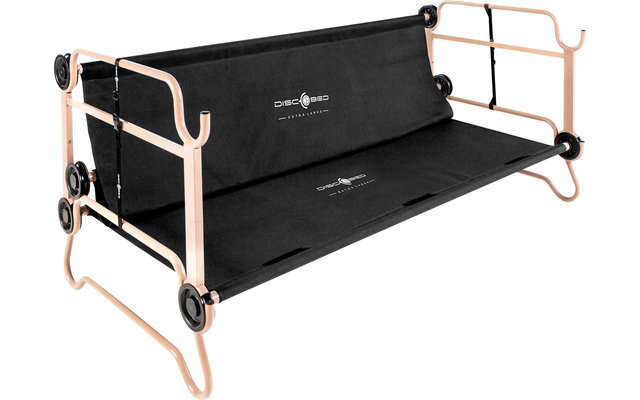 Disc-O-Bed Stockbett mit Seitentaschen XL Schwarz 