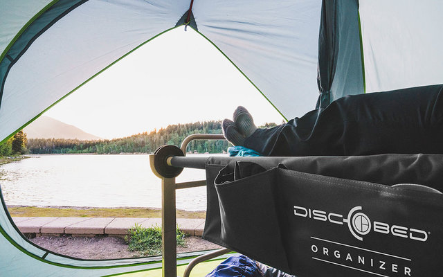 Disc-O-Bed Organizer Zwarte Zijtas voor Sol-O-Cot Campingbed