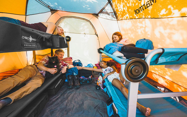 Organizador Disc-O-Bed Bolsa lateral negra para la cama de campamento SINGEL L y Sol-O-Cot