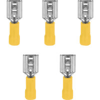 InnTec Flachsteckh&uuml;lsen Gelb 6,3 mm (5er Set)