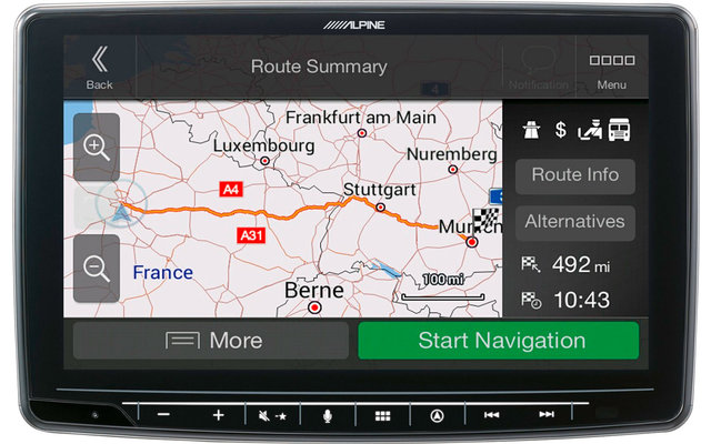 Système de navigation multimédia Alpine INE-F904DC pour camping-car et camion