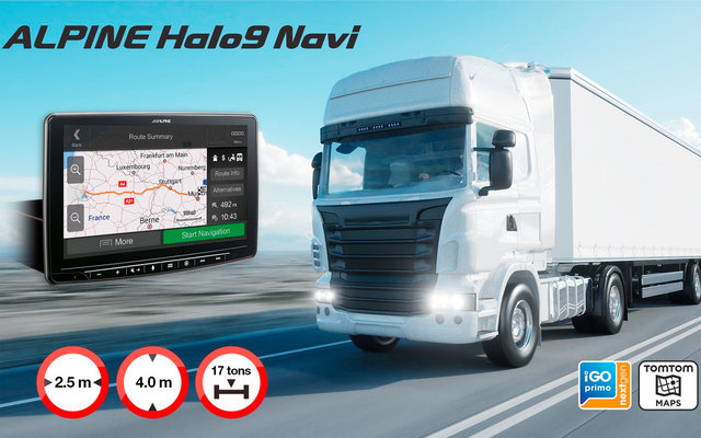 Sistema de navegación multimedia Alpine INE-F904DC para autocaravanas y camiones
