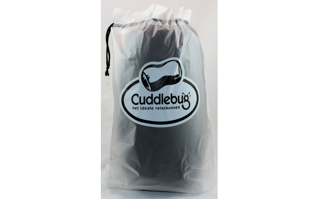 Almohada de viaje Cuddlebug negra mediana