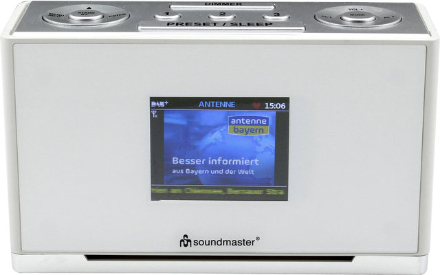 Soundmaster UR240WE Radio-réveil DAB+/UKW avec écran couleur blanc