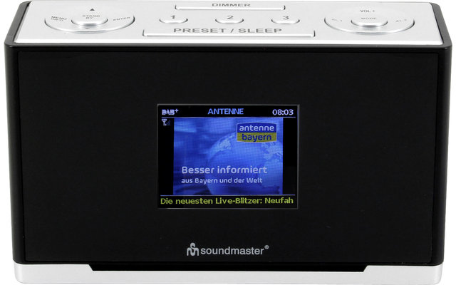Soundmaster UR240SW Radio Reloj DAB+/UKW con pantalla a color negro