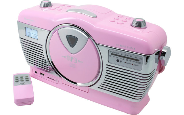 Soundmaster RCD1350PI DAB+/UKW-batterijradio roze