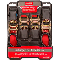 HP Ratschen-Zurrgurt-Set mit Haken 4 Stück a 3 Meter