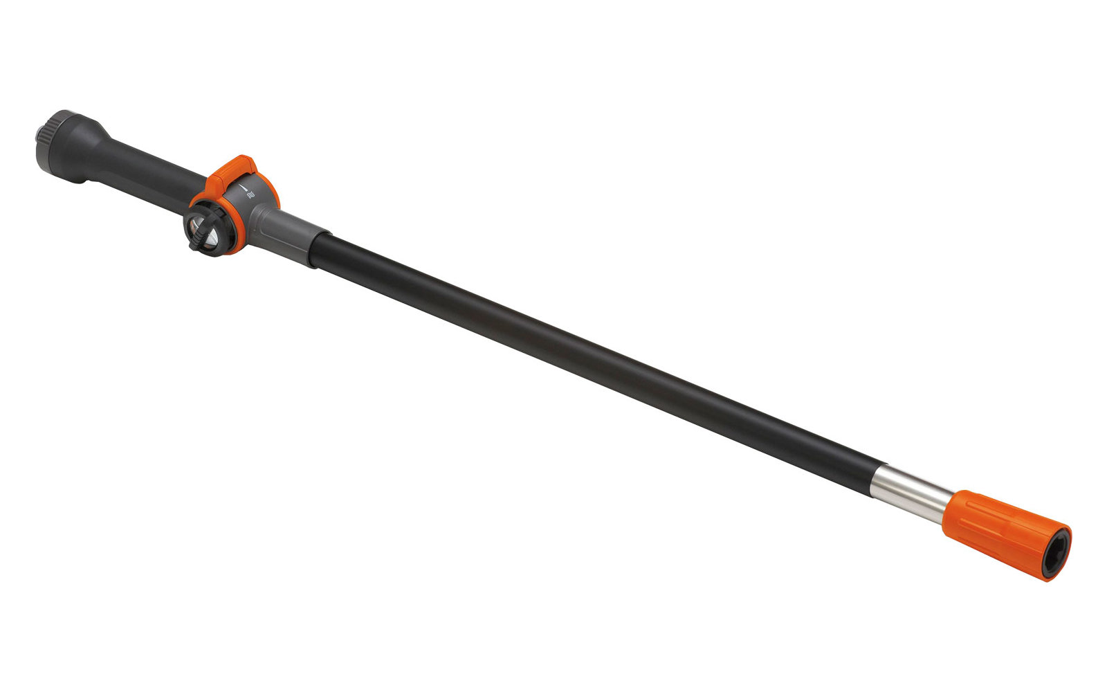 Black and orange telescopic pole with adjustable handle