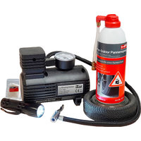 Kit de reparaci&oacute;n de neum&aacute;ticos con compresor de aire y spray sellador HP
