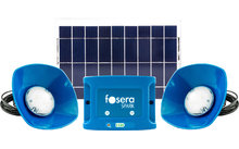 Fosera Spark 20 solar system set including battery and 2 installation lamps