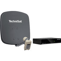 Technisat Set DigiDish 45 Sat-Antenne (Twin-LNB) mit Digit S3 HD SAT-Receiver schiefergrau