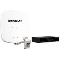 Technisat Set DigiDish 45 Sat-Antenne (Twin-LNB) mit Digit S3 HD SAT-Receiver polarwei&szlig;