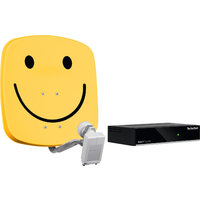 Technisat Set DigiDish 45 Sat-Antenne (Twin-LNB) mit Digit S3 HD SAT-Receiver smiley