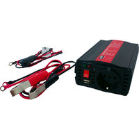 HP Spannungswandler 12 V auf 230 V  mit Batterieklemmen und 12 V - Stecker 300 - 600 W