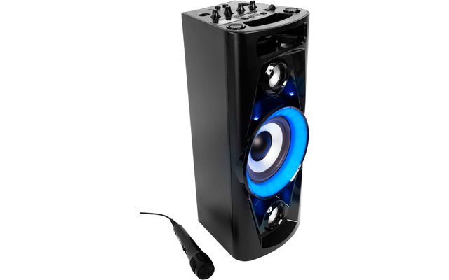 Reflexion PS07BT apparecchio sonoro mobile Bluetooth da discoteca con funzione karaoke (microfono incluso)