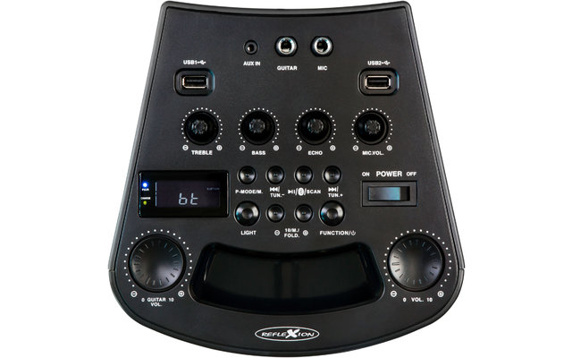 Reflexion PS07BT Machine à sons disco Bluetooth mobile avec fonction karaoké (microphone inclus)