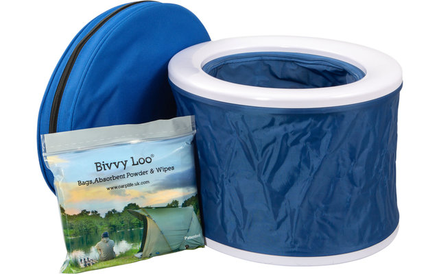 Toilettes de camping portables avec sac de transport Blue Bivvy Loo