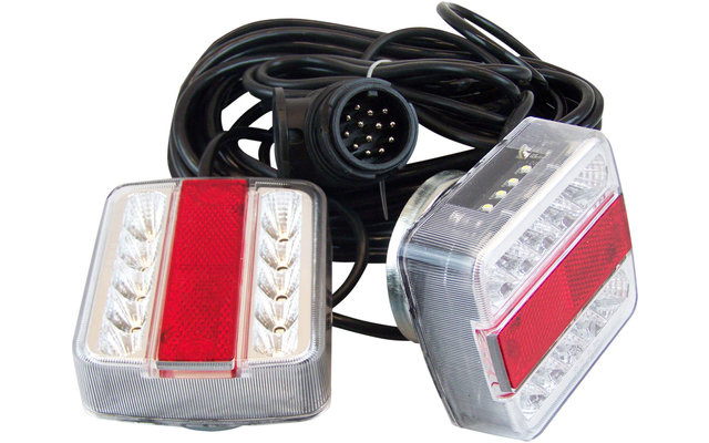 Lampe LED 4 fonctions magnétique pour remorque 13 pôles